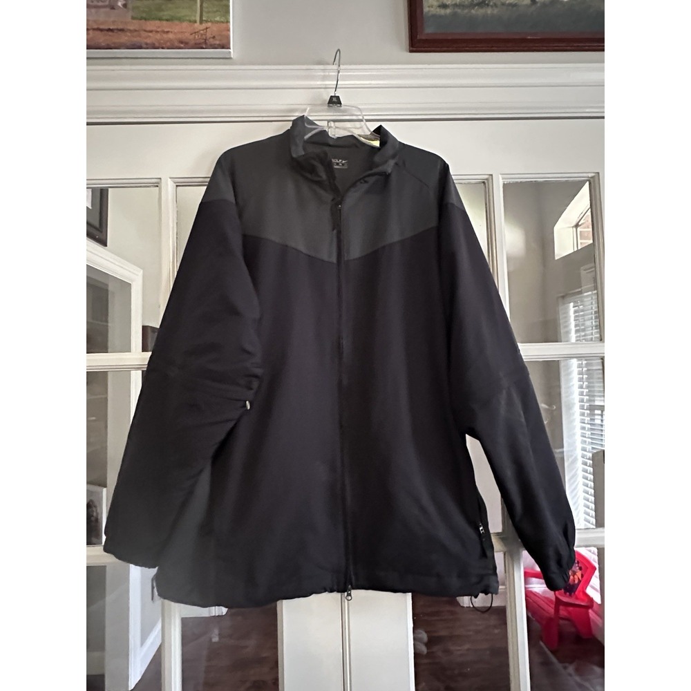 Nike Black Windbreaker Jacket Casual Lightweight Design Size XL